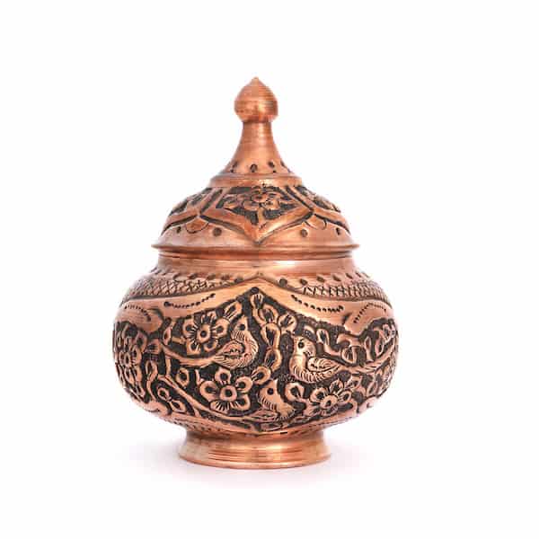 تصویر 2 از قیمت خرید قندان مسی سیاه قلم + فروش ویژه